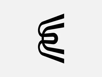 Elysium black letter letter e logo logotype mark modern