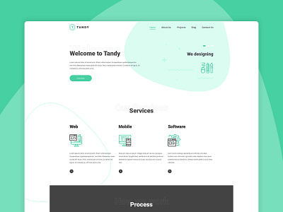 Tandy landing page agency design homepage landing page typography ui template ux ui design webdesign website