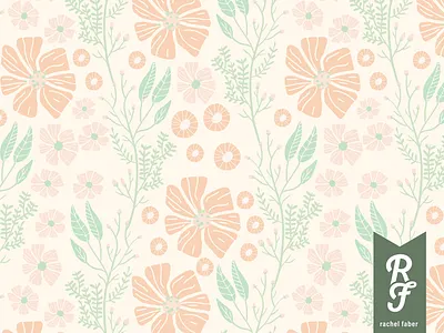 Pastel Florals design florals graphic design illustration packaging pastel patterns surfacepattendesign