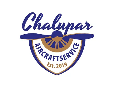 Chalupar Aircraftservice aircraft aircraftservice aviation chalupar crest illustrator logo retro retro badge retro design vector vintage