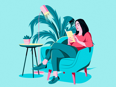 Reading adobe animation art artwork colors design digital digitalart editorial illustration illustrator ilustracion inspiration vector