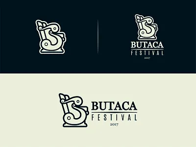 BUTACA Festival Logo badge branding design icon logo logotype trademark typography vector