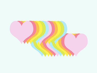 ART EVERY DAY NUMBER 445 / DIGITAL ILLUSTRATION / HEARTS ABOVE