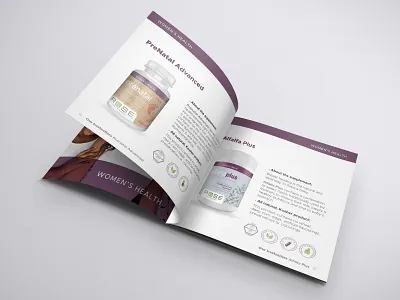 Rose Health & Nutrition Catalogue for natural supplements #2 catalog design catalogue catalogue design label design natural package design package mockup packaging print design supplement supplement label