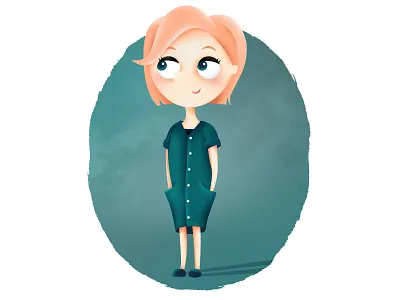 Short hair don't care illustration