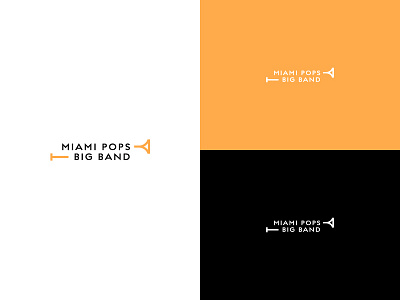 Miami Pops band brand brand identity branding brass clean design graphic design illustration logo miami minimal music orchestra symbol trumpet typography visual identity wordmark