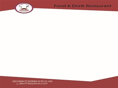 Restaurant Letterhead branding design illustration letterhead vector