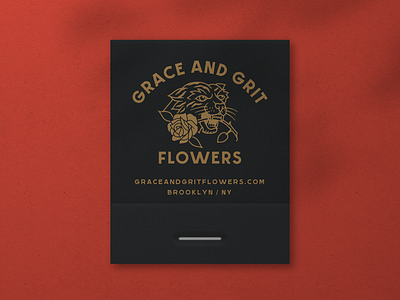 Matchbook design flower graphic illustration logo mark matchbook matches tiger type typography