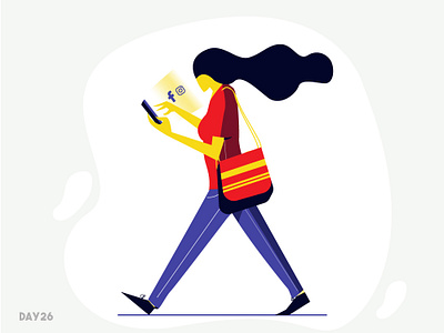 Notification Girl adobe adobe illustrator behance charachter design character character art clean color colors desiginspiration design dribbble flat illustration ui 100 ui artist ui illustration uidesign vector vector art