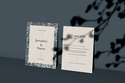 wedding invitation 💍 a6 blue graphic design invitation invitation card minimalism mockup type typography wedding wedding card wedding invitation