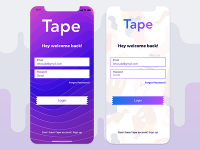 Welcome back app design ios mobile simple ui ux