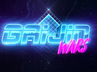 Gaijin Wars TitleMovie 3d 80s adobe after after effects animate design gaijin illustration japan japanese japon logo retro wars