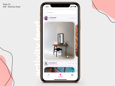 Daily UI - Activity Feed activity activity feed app card dailyui design feed ios mobile social media ui ux
