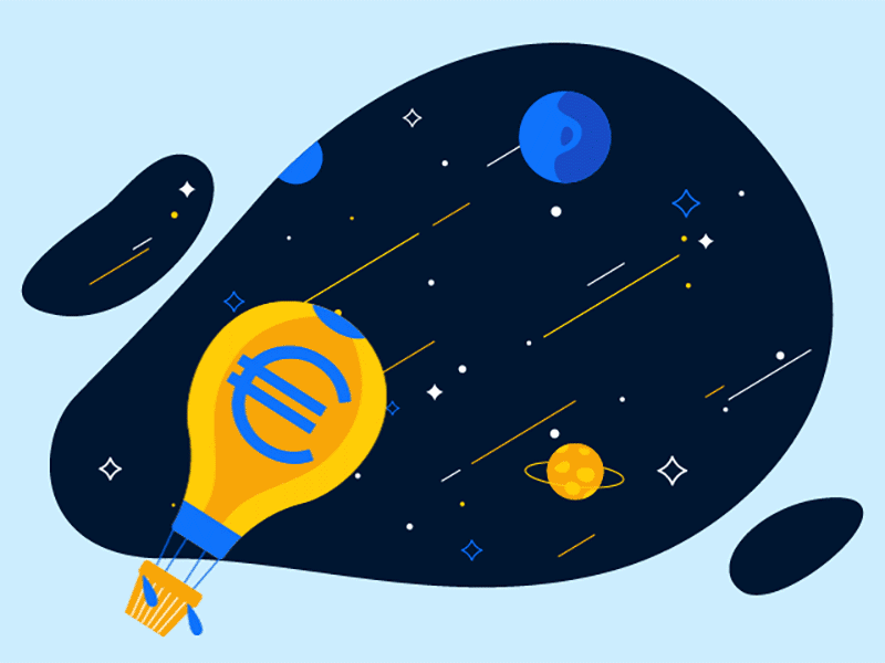 Inflation animation illustration vector