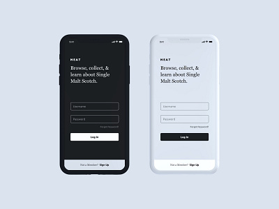 Dark or Light? app branding design flat interface mobile typography ui