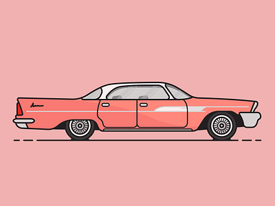 Chrysler 300 american car chrysler classic design retro vector