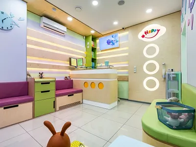 Kids medical center branding children logo happy logo kids logo