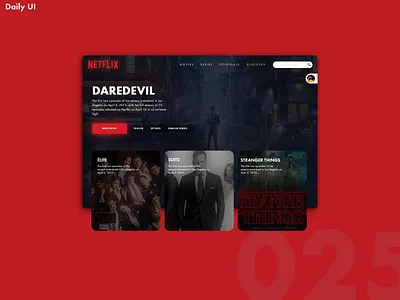 Daily UI Challenge #025 [TV App] adobexd app branding color creative dailyui design flat graphics illustration logo minimal tv ui ux web webdesign website
