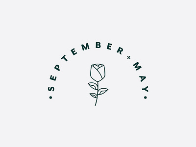 September May Logo branding design flower icon illustration logo modern rose simple type typography vector