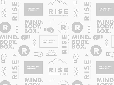 Rise Pattern Design boxing boxing gym branding design icon illustration logo type vector