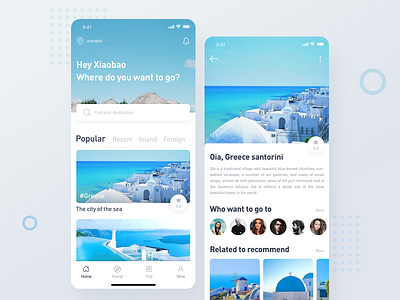 travel app color design page photo popular search sketch travel ui