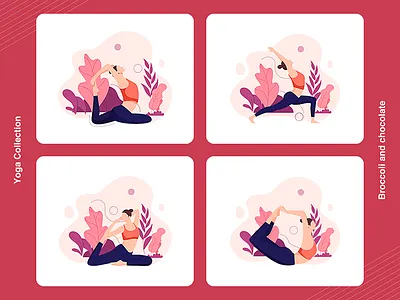 Yoga illustration sports 插图