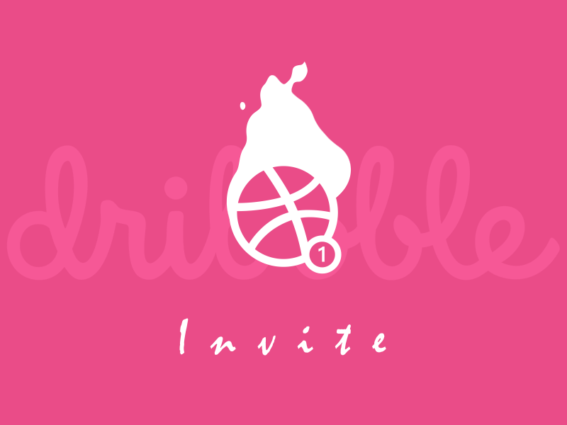 Invite dribbble invite 动效 粉色