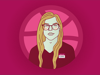 Hello Dribbble! design first shot hello illustration me portrait vector