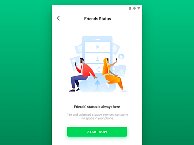 Friend's Status- india videoAPP app design ui ux 品牌 插图 设计