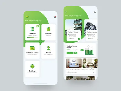 Initial Baya App mockup andoid app baya crafted design green initial ios iphonex mockups trending ui ux