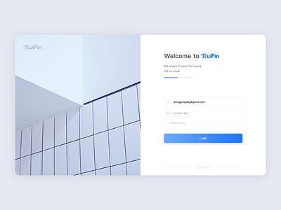 Login page chart design system ui ux web