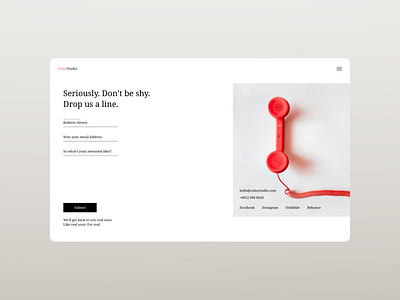 Daily UI - Drop a Line app branding clean concept contact form dailyui design form inspiration minimal ui ui design ux ux design web web design