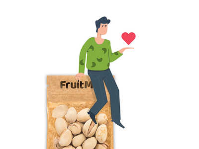 Pistachio illustration character illustration love pistachio vector