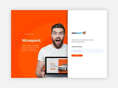 NQ Landing Page landing design landing page concept orange ui ux webdesign