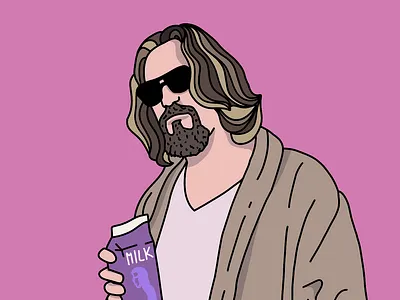 The Dude - The Big Lebowski cinema cohen dude illistration lebowski movie palette poster