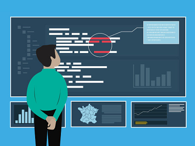 Doctolib Frontend Control blog chart data data table doctolib flat graph graphic illustration observation oversee table