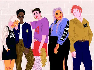 Love is for everyone! editorial illustration fashion illustration illustrator josephinerais lgbt love men modern art people pro create women