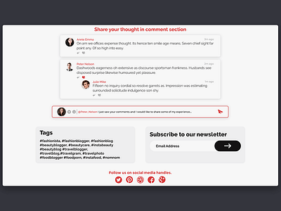 Comment Section commenting comments comments section design dribbble ios landing page tags typography ui ui ux uidesign uiuxdesign web
