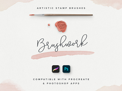 Brushwork: Artistic Procreate & Photoshop brushes acrylic app apple artistic brush crafed creative effect hand ipad made procreate set setdesign stamp veila watercolor