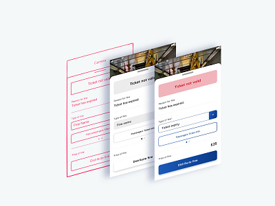 Design Process - Ticket Inspector App app clean design design practice design process ios iphone light mobile sketch transport travel app ui ui ux ux wireframe