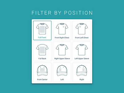 T-shirt & Hat Customization Icons for eCommerce Site design design system ecommerce ecommerce design graphic design illustration responsive design ui user interface vector visual design web design