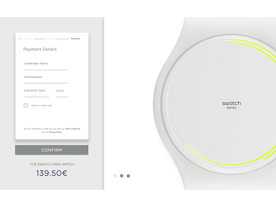 Swatch Credit Card Checkout UI adobe ps design swatch ui