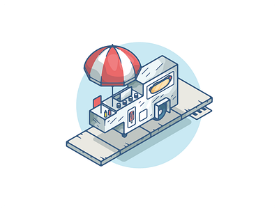 Food Cart art artwork cart design dribbble food graphic graphic design illustration illustrations minimal shot shots vector