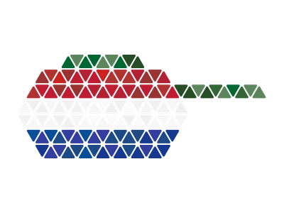 Netherlands Tank adobe illustrator amsterdam army branding design flag flat gun icon illustration logo military netherlands pattern round corners tank triangles vector