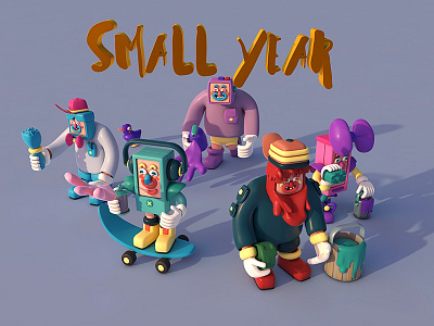 Apple family 3d