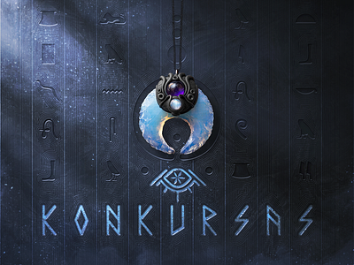 Magical Amulet Contest Banner I alien amulet ancient banner contest design egypt egyptian facebook ads hieroglyphs magical design magician magick pharaoh sci fi surreal witch