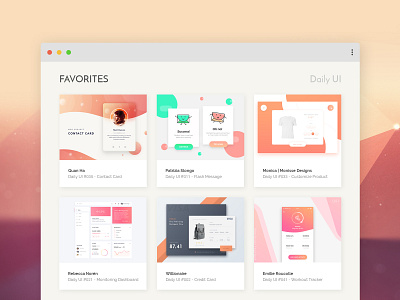 Daily UI #044 - Favorites 044 daily ui dailyuichallenge favorites ui ux