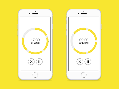 Countdown Timer #dailyui 014 014 countdown dailyui mobile pomodoro timer ui yellow