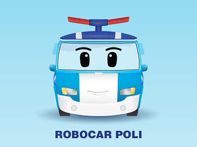 Robocar Poli challenge daily daily challange design drawing illustration illustrator squarish vector