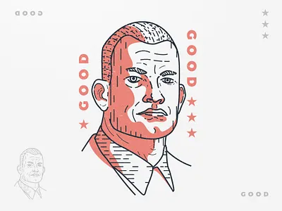 Jocko Willink america engrave face good head illustration jocko lineart logo podcast vector willink